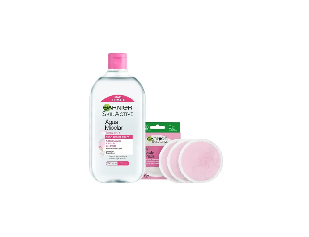 Kit Garnier Agua Micelar y Pads/ Todo En 1/ 700ml