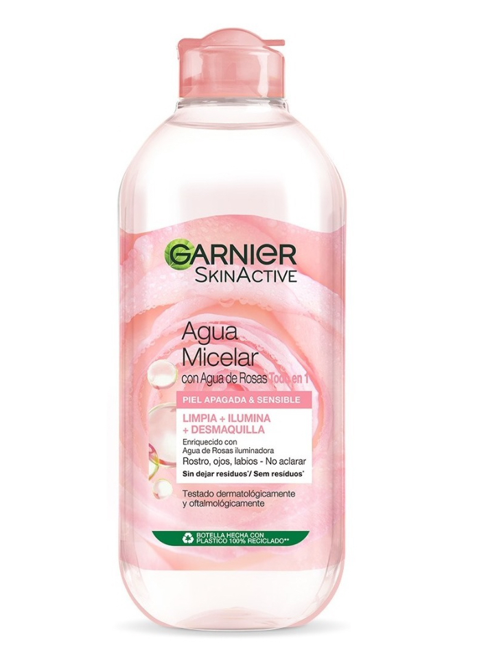 Foto 2 pulgar | Agua Micelar Garnier con Agua de Rosas 400 ml