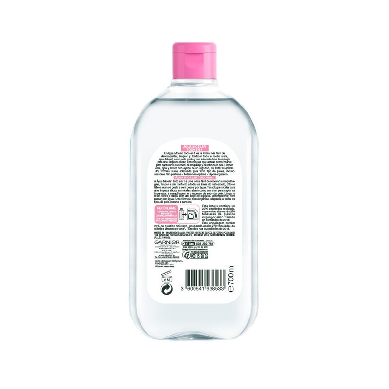 Foto 2 | Agua Micelar con Rosas Garnier Desmaquilla Limpia 400 ml