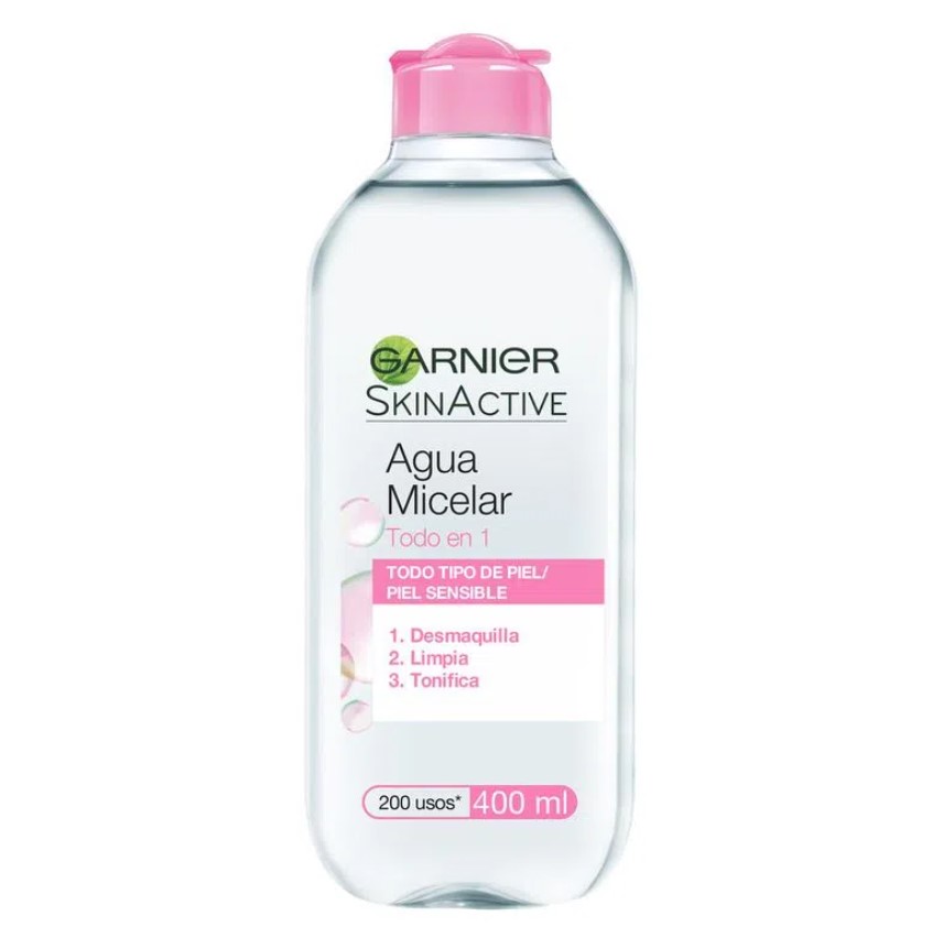 Agua Micelar Garnier Todo en 1 color Transparente 400 ml