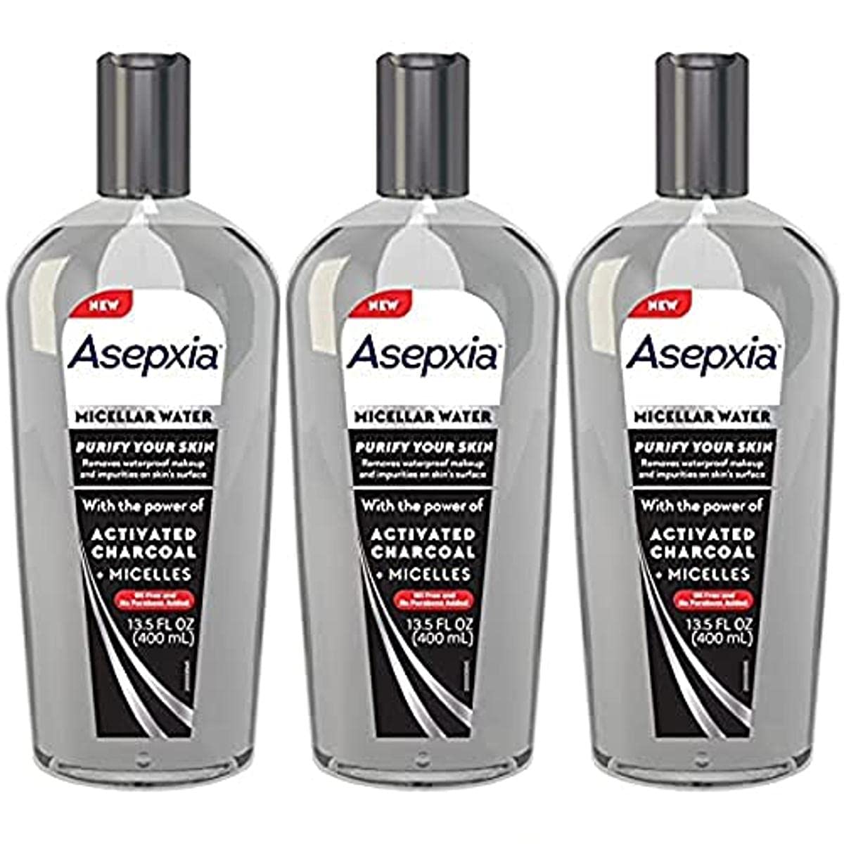 Carbón Para Asepxia, Paquete Múltiple De Agua Micelar (3 X 250 Ml) - Venta Internacional.