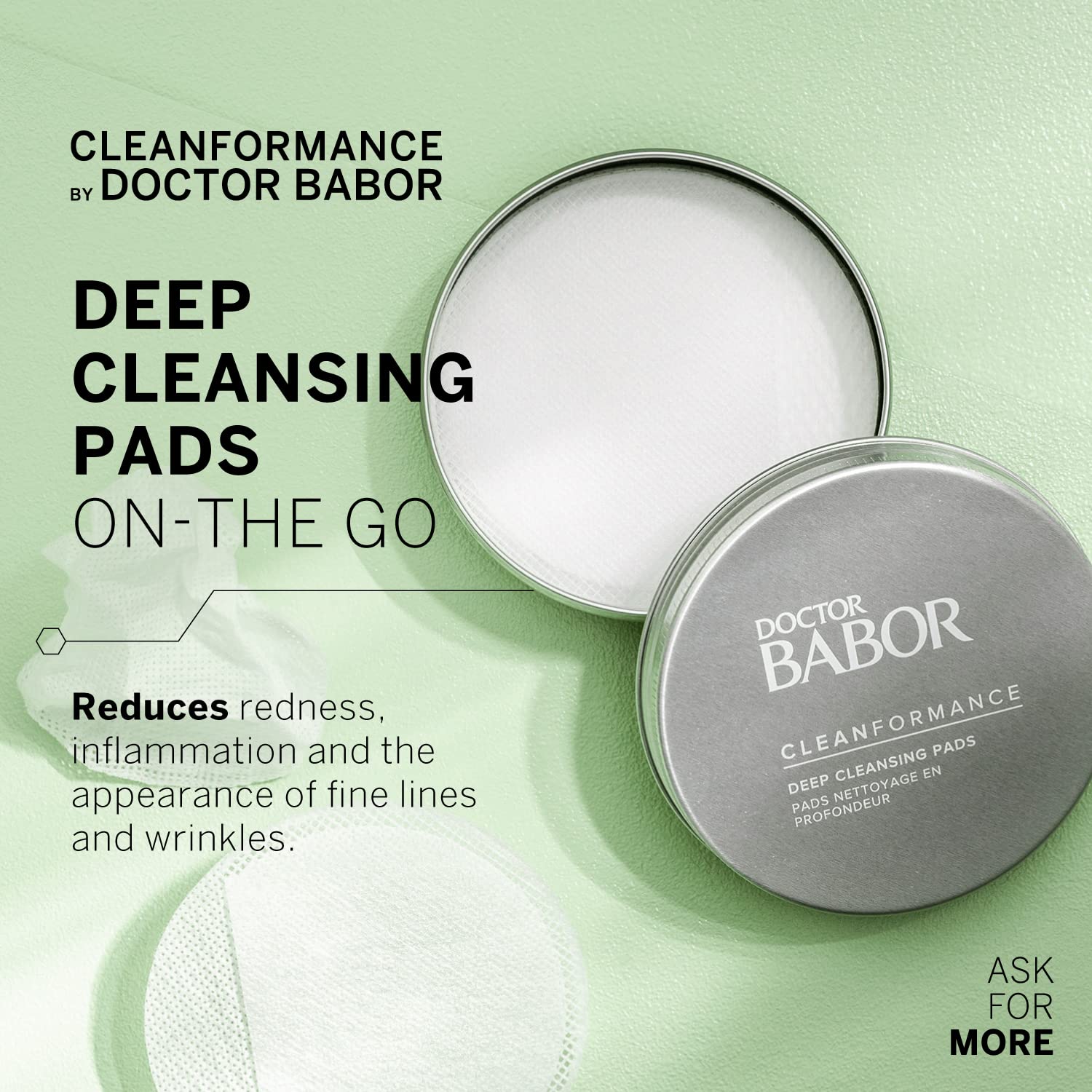 Foto 3 pulgar | Almohadillas De Limpieza Profunda Babor Cleanformance Calm Skin, 20 Hojas - Venta Internacional.