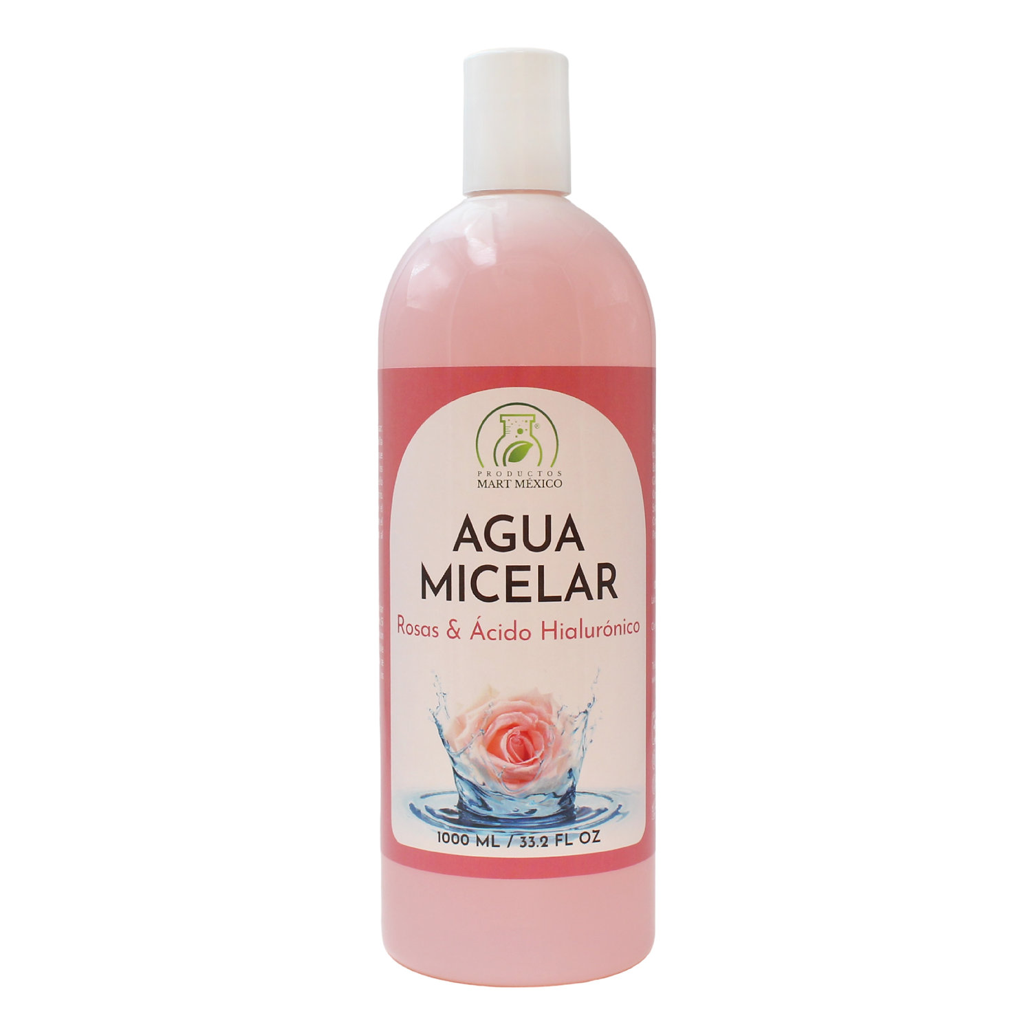 Agua Micelar De Rosas Con Ácido Hialurónico 
Productos Mart 1 Litro