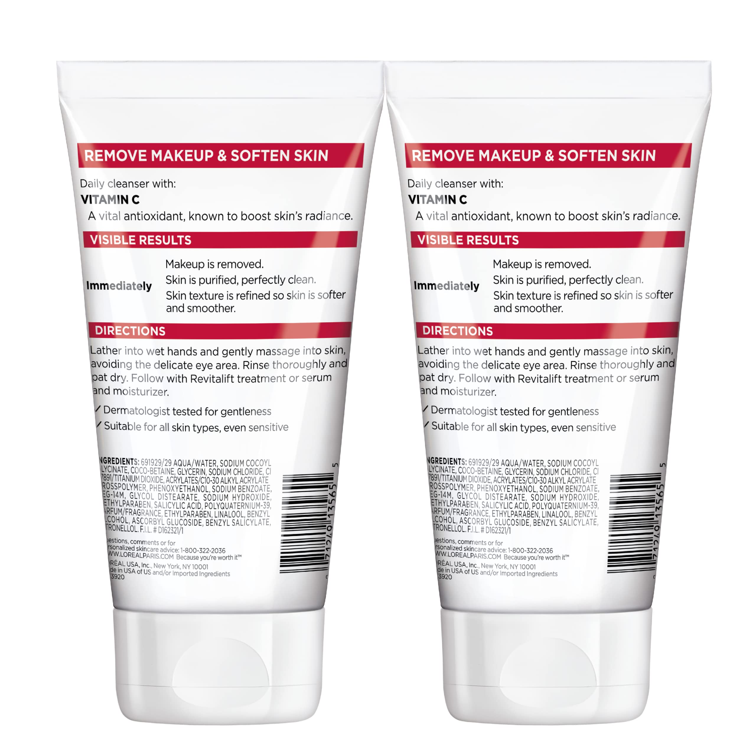 Foto 6 pulgar | Crema Diaria Cleanser L'oreal Paris Revitalift Con Vitamina C, 150 Ml - Venta Internacional.