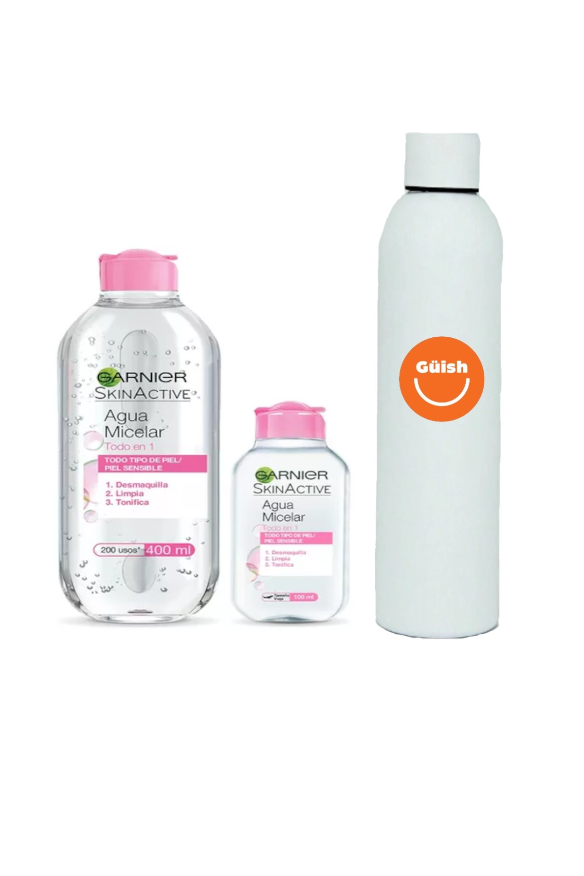 Foto 2 pulgar | Kit Garnier Skin Active Agua Micelar Todo En + Termo De Regalo Güish