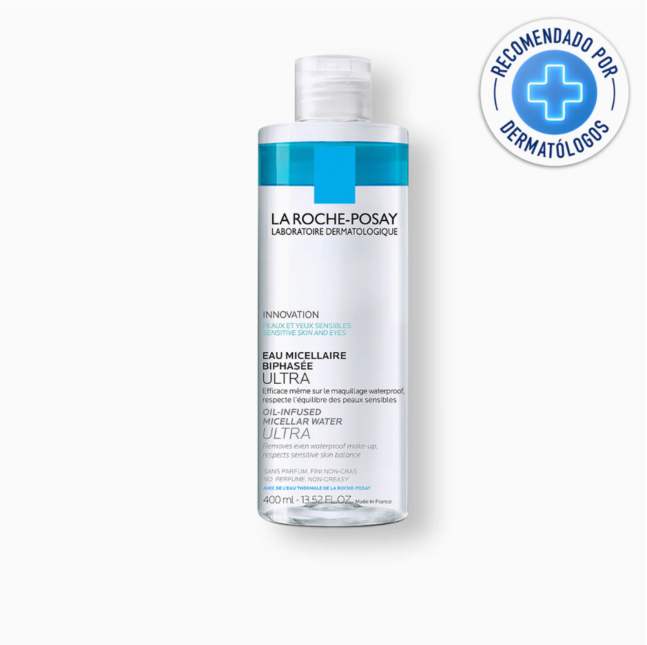 Foto 1 | La Roche Posay Agua Micelar Bifásica Ultra 400ml | Desmaquillante Piel Sensible Waterproof Oil
