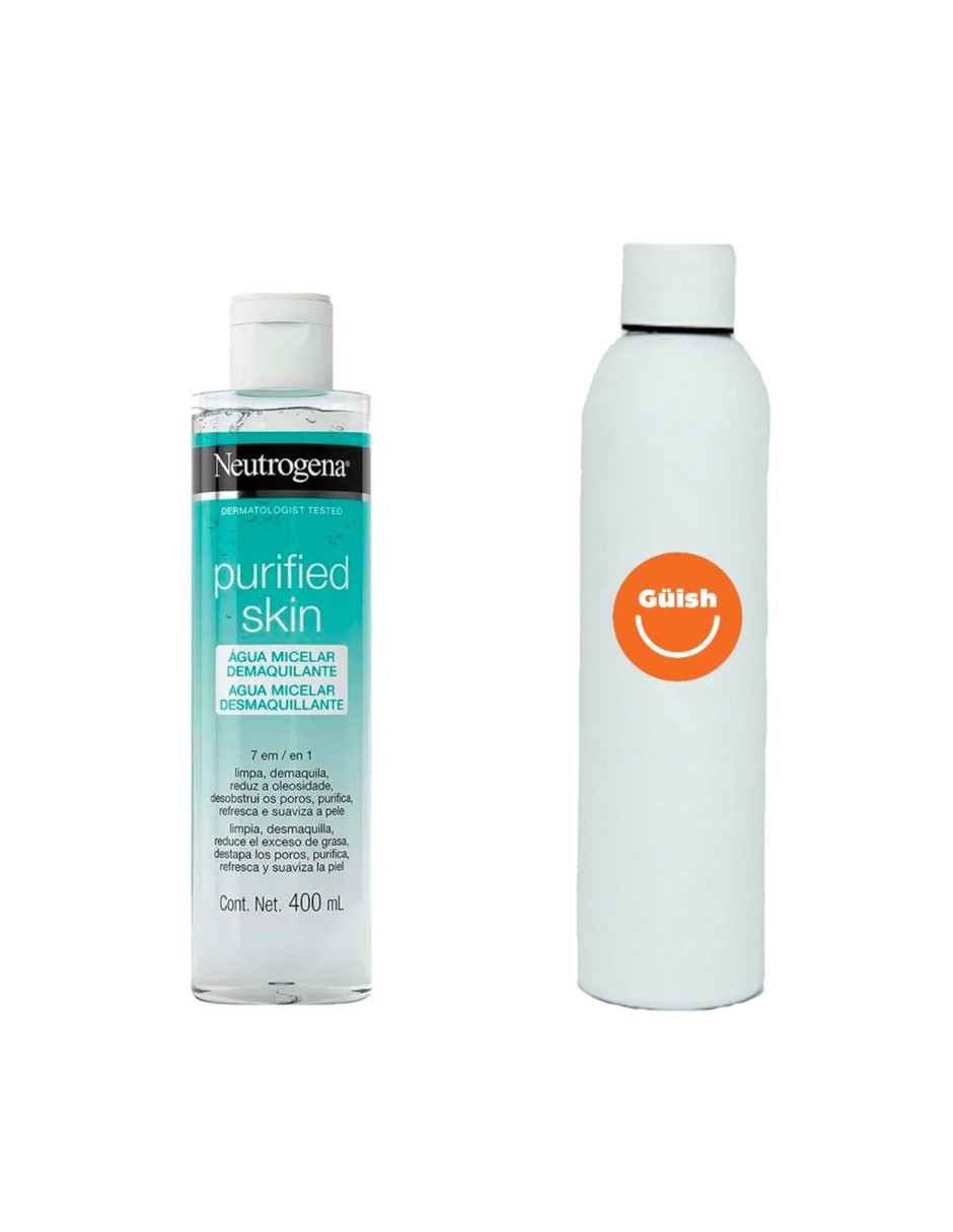 Foto 1 | Agua Micelar Neutrogena Purified Skin 7 En 1  + Termo De Agua De Regalo Güish