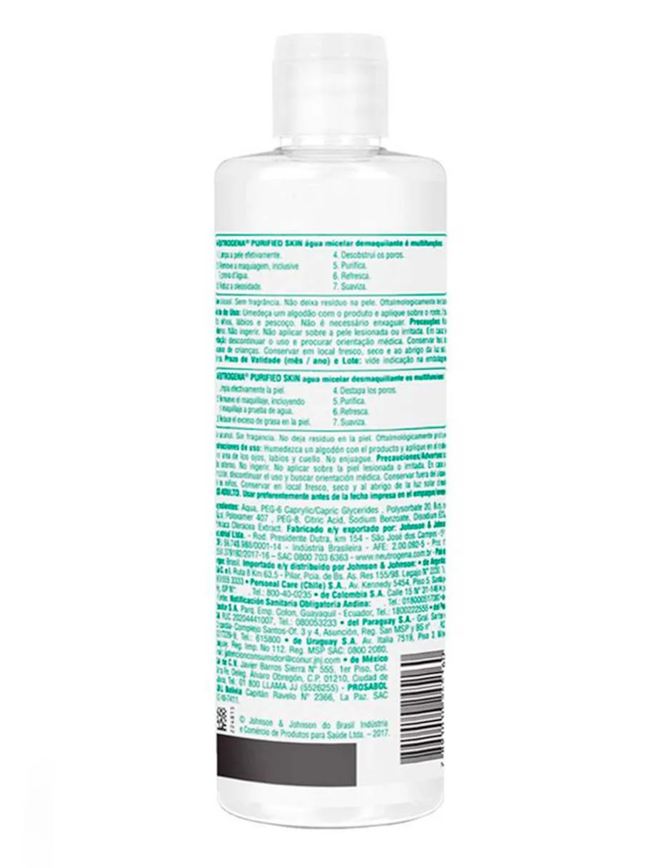 Foto 4 pulgar | Agua Micelar Neutrogena Purified Skin 7 En 1  + Termo De Agua De Regalo Güish