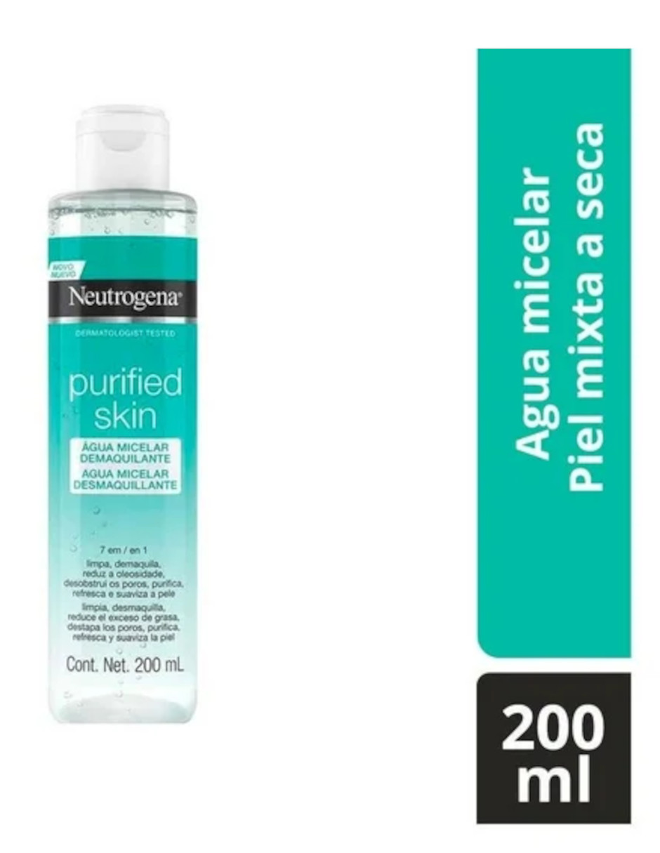 Foto 4 | Agua Micelar Neutrogena Purified Skin 7 En 1  + Termo De Agua De Regalo Güish