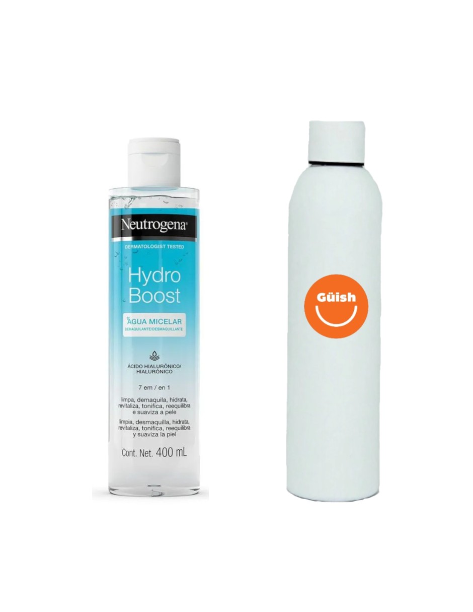 Foto 1 | Agua Micelar Desmaquillante Neutrogena Hydro Boost + Termo De Agua De Regalo Güish