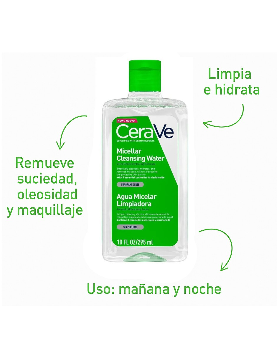 Foto 4 pulgar | Agua Micelar Cerave Limpiadora E Hidratante Facial