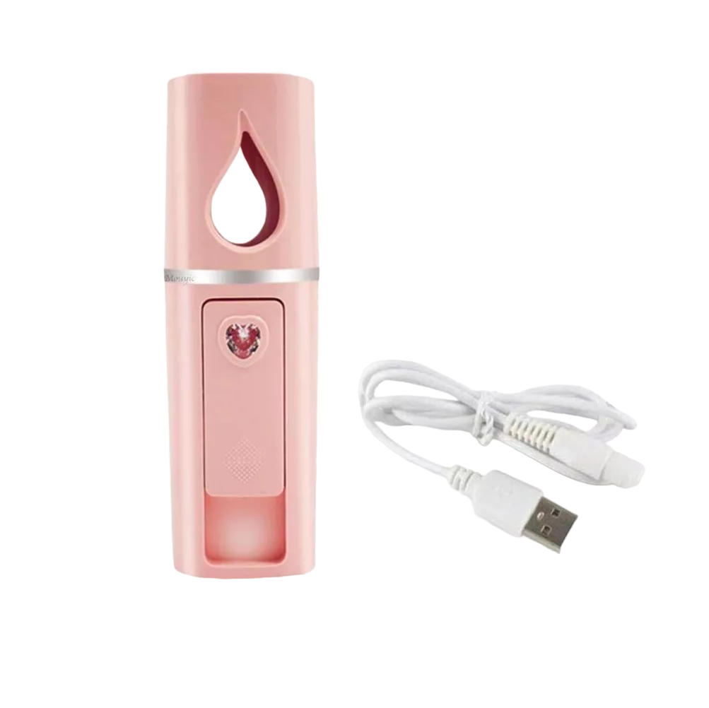 Vaporizador Facial Portátil Extensiones Pestañas Rosa