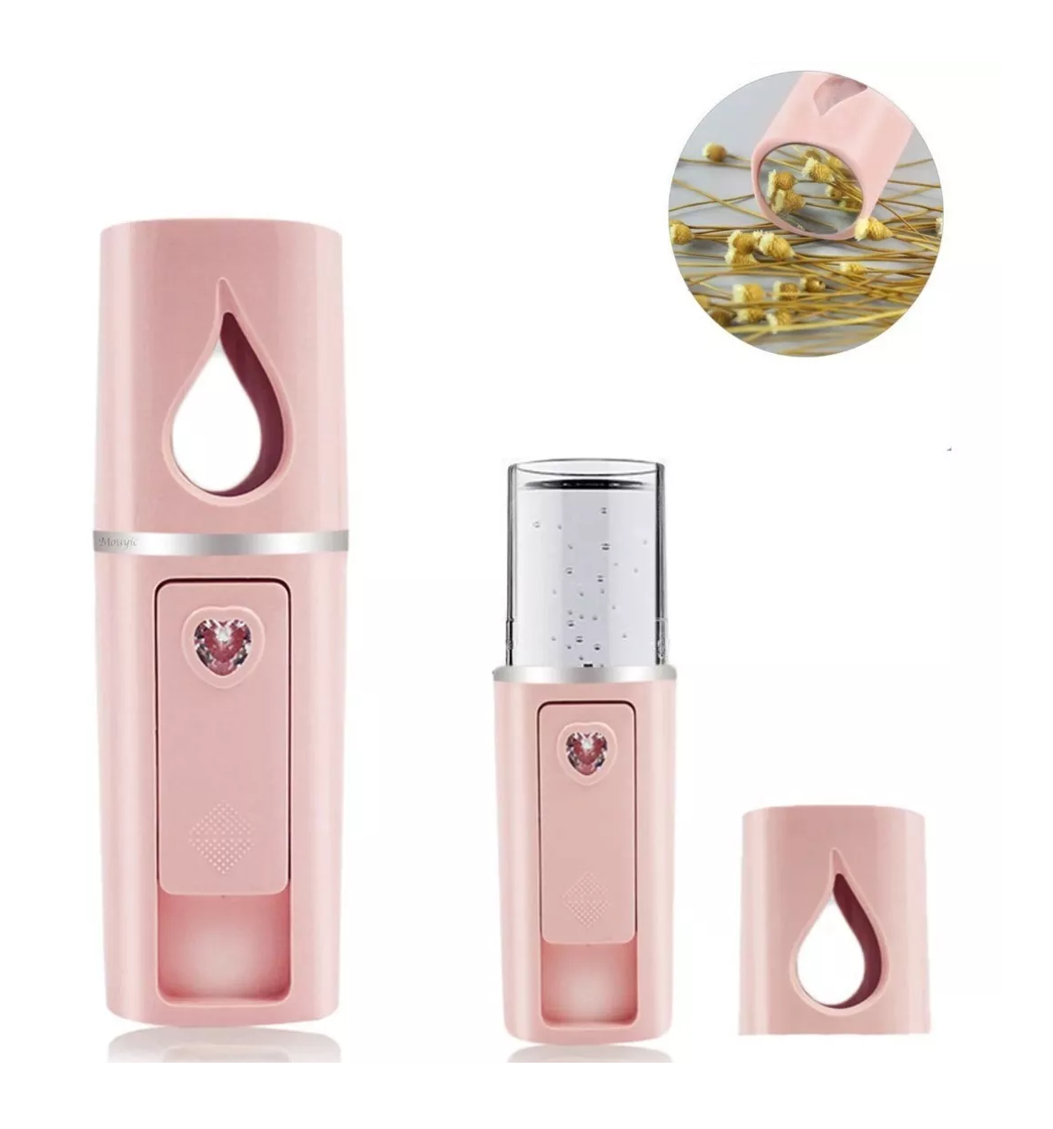 Foto 4 pulgar | Vaporizador Facial Portátil Extensiones Pestañas Rosa