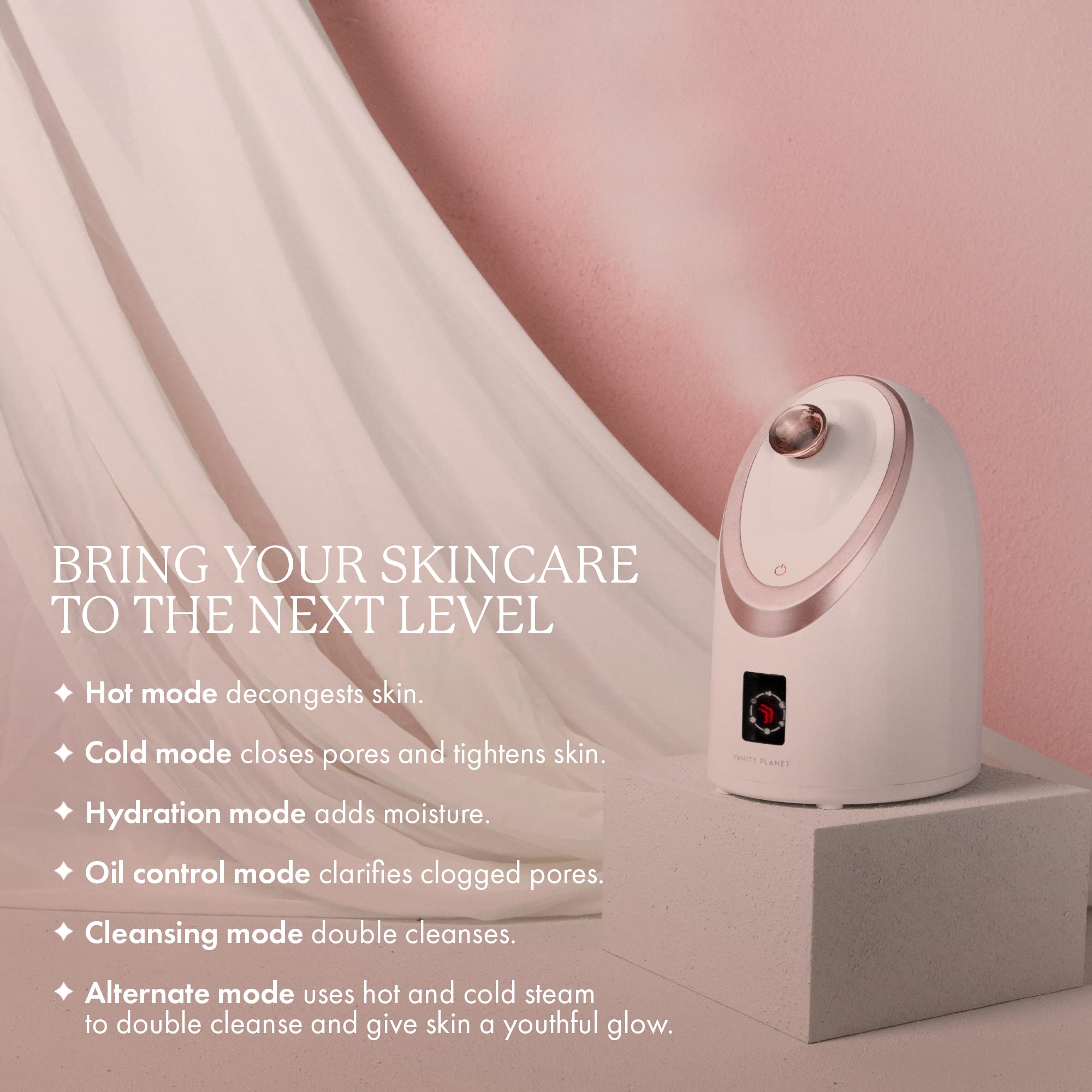 Foto 4 | Vaporizador Facial Vanity Planet Senia, Vaporizador Inteligente De Frío Y Calor - Venta Internacional.