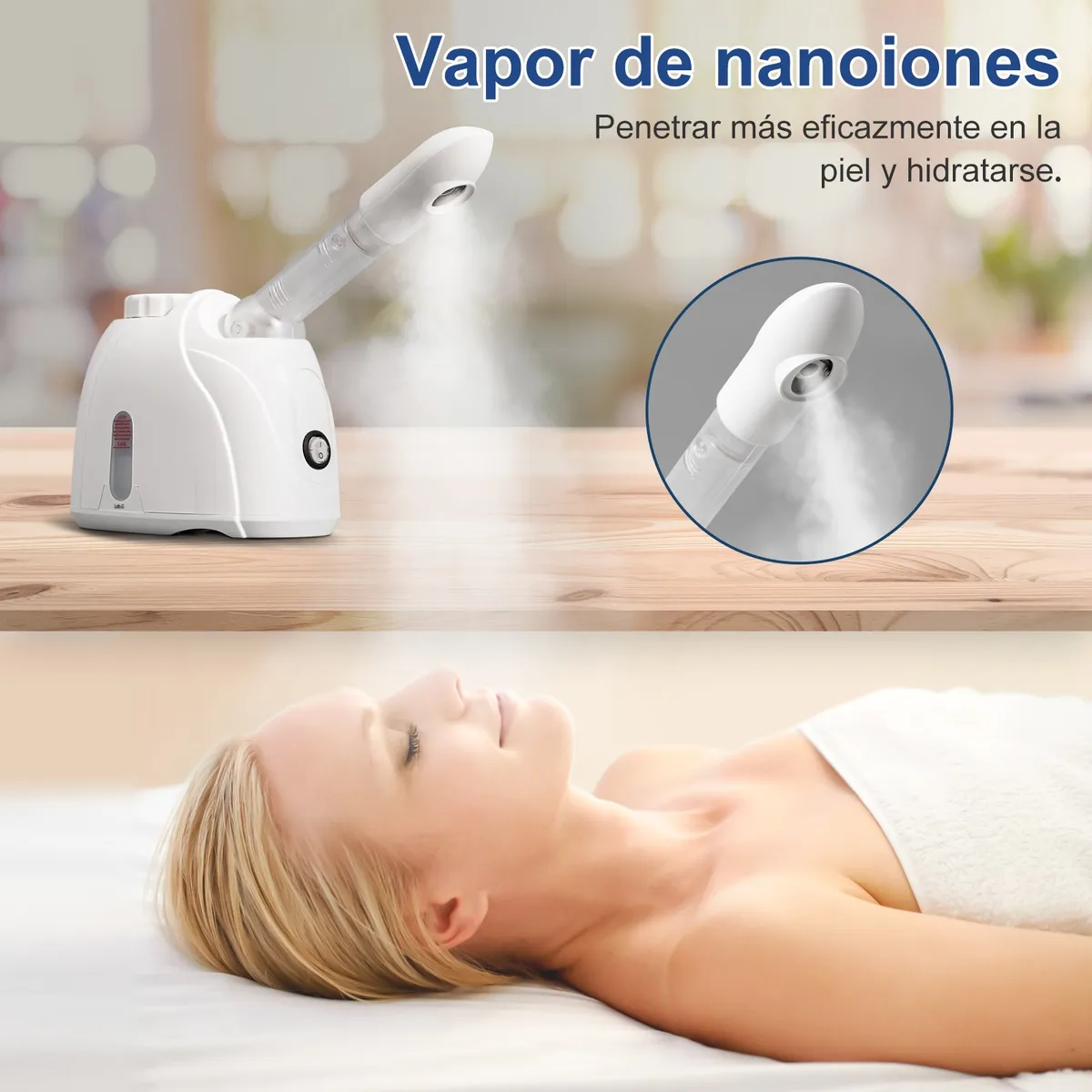 Foto 3 pulgar | Vaporizador Facial De Ion Profesional Portátil 160ml Lab.g Blanco