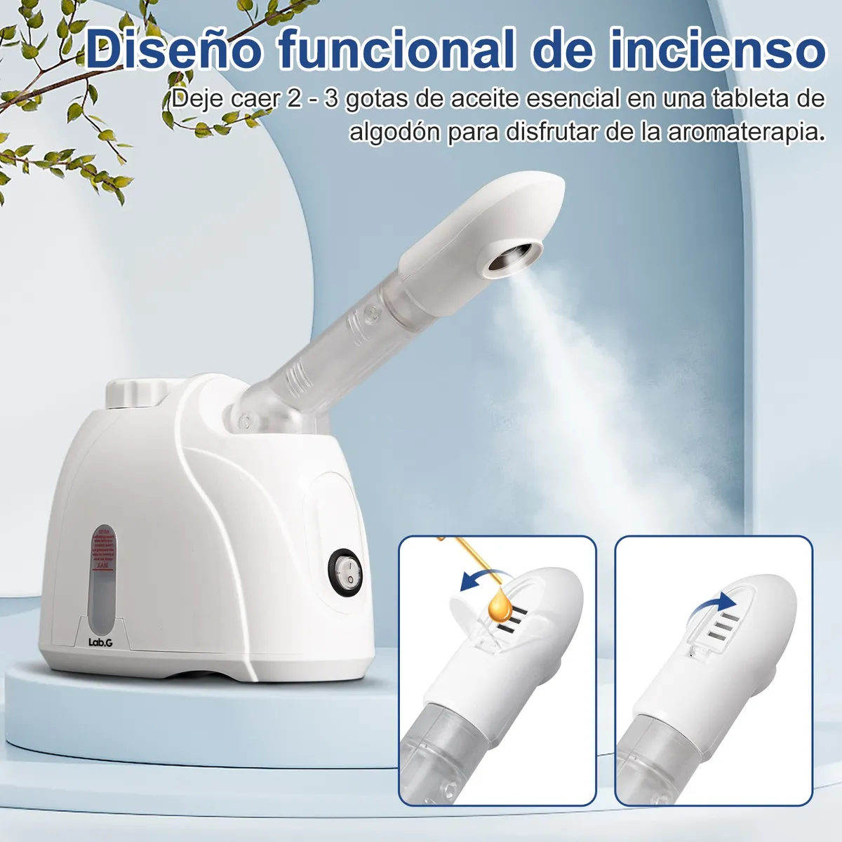 Foto 4 pulgar | Vaporizador Facial De Ion Profesional Portátil 160ml Lab.g Blanco