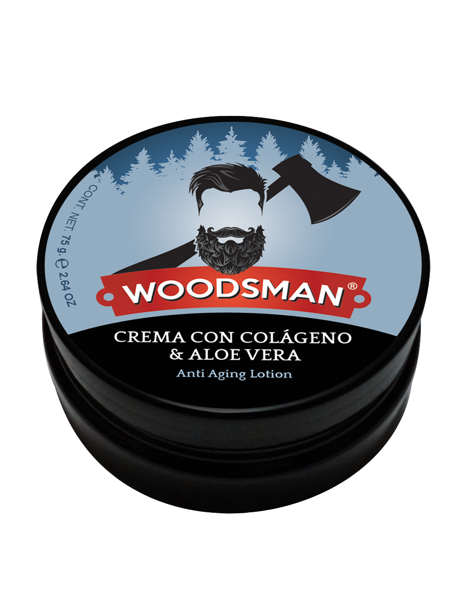 Foto 3 pulgar | Crema Anti Edad Woodsman con Colágeno y Aloe Vera 75 g