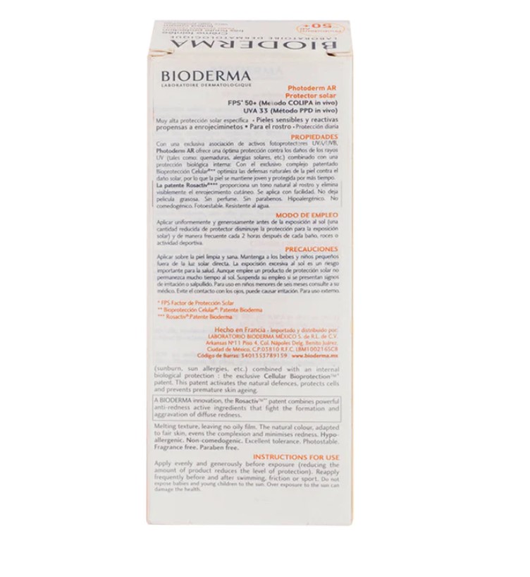 Foto 3 pulgar | Bloqueador Photoderm Bioderma Ar de Tono Natural Spf 50 30 ml