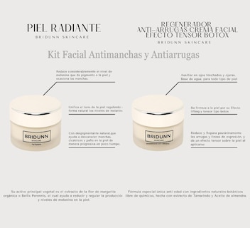 Foto 2 | Suero Despigmentante y Crema Antiarrugas Bridunn Skincare