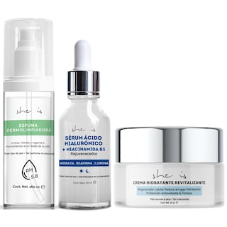 Foto 1 | Kit Facial She is Skincare Antiedad Plus Sérum + Crema + Limpiador Facial