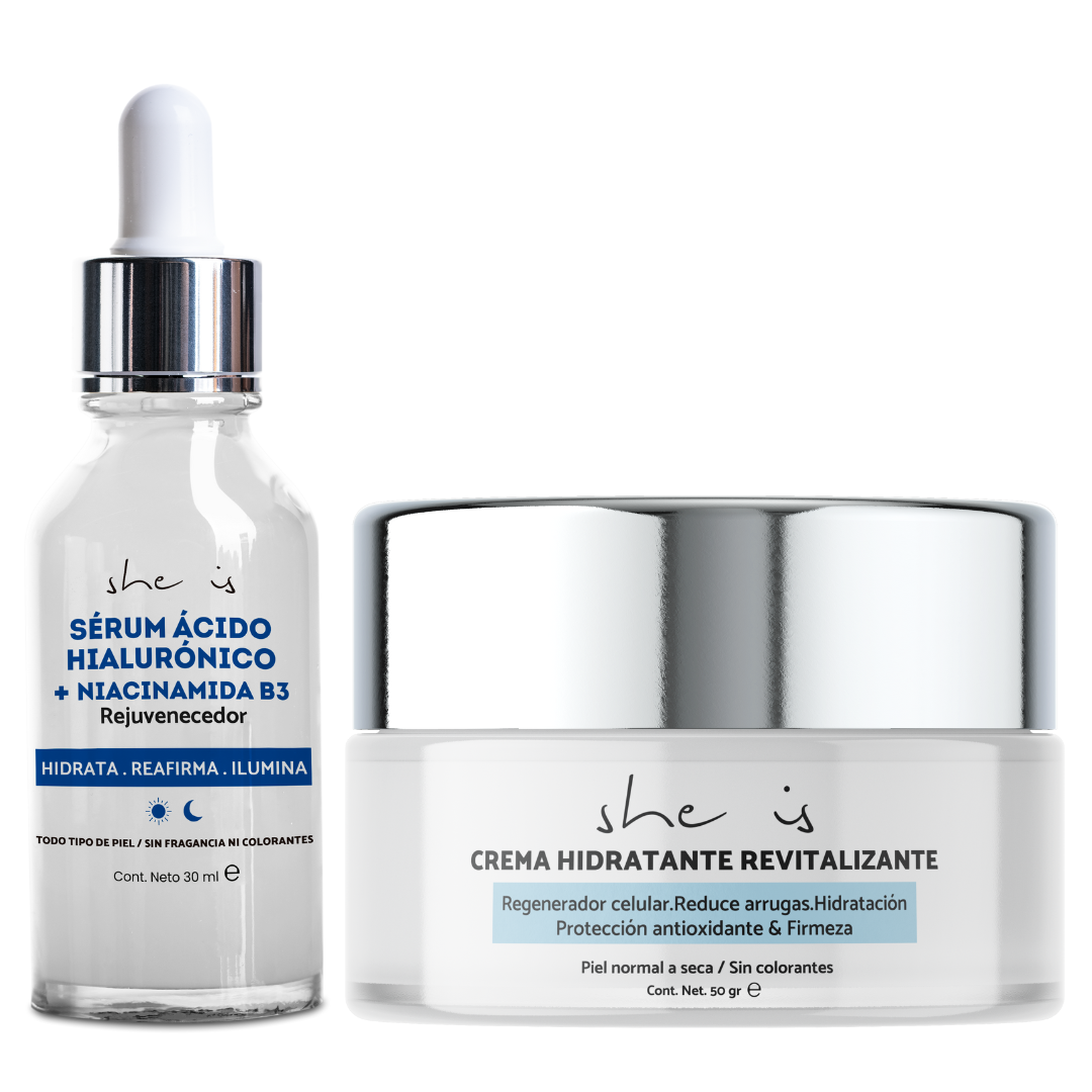 Kit Facial She Is Skincare Antiedad Sérum + Crema