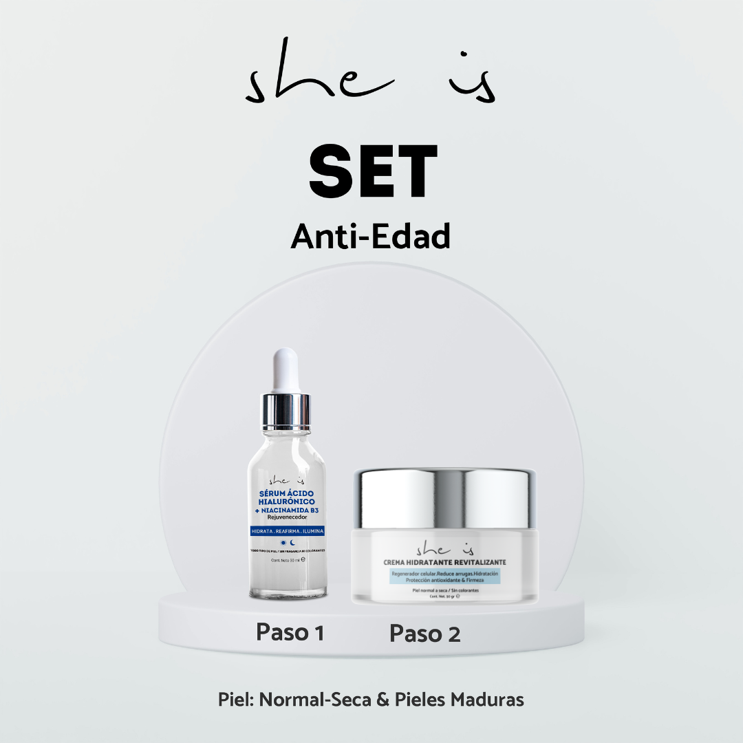 Foto 2 | Kit Facial She Is Skincare Antiedad Sérum + Crema