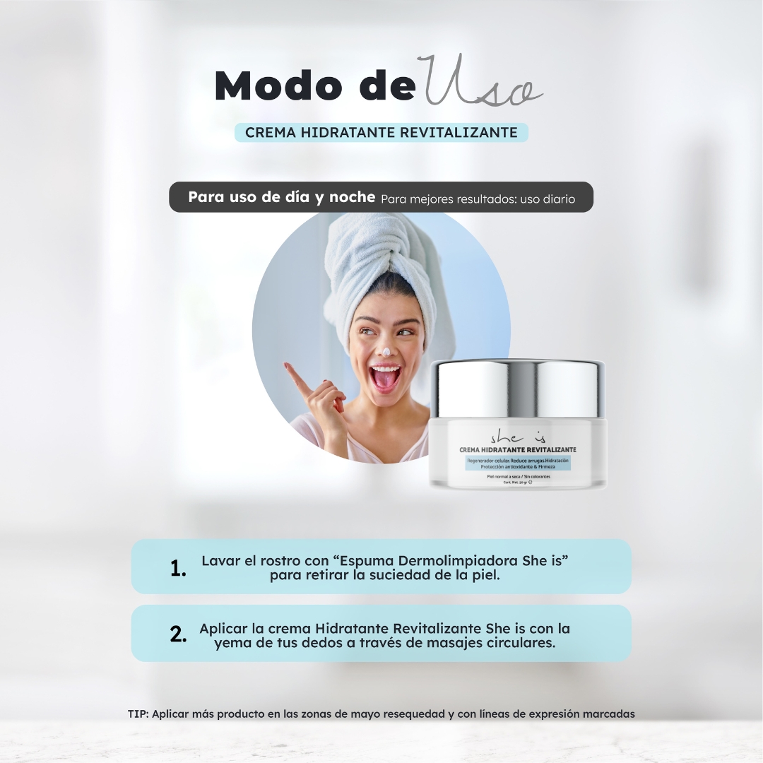 Foto 5 | Crema Hidratante She is skincare Revitalizante Antiedad