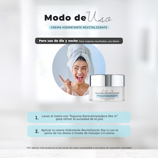 Foto 5 | Crema Hidratante She is skincare Revitalizante Antiedad