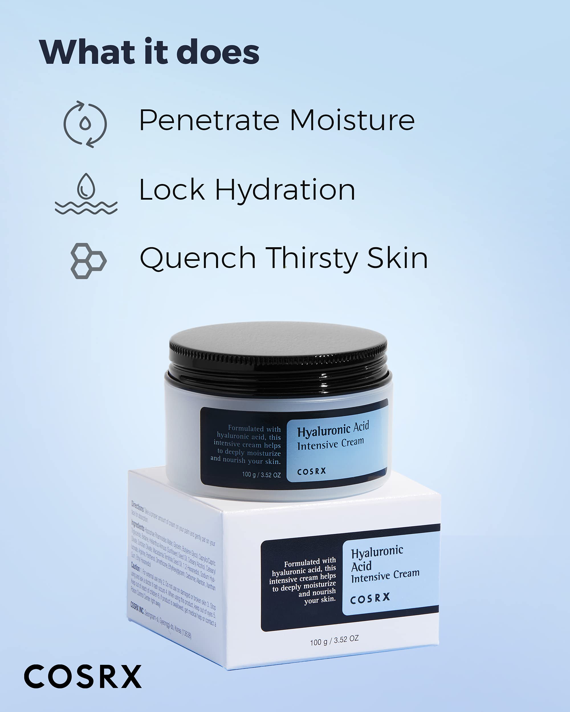 Foto 3 | Crema Hidratante Cosrx Con Ácido Hialurónico 100 G Para Pieles Sensibles - Venta Internacional.