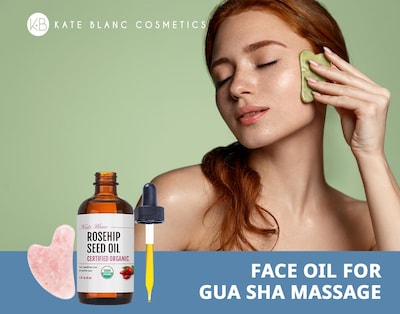 Foto 6 | Aceite De Rosa Mosqueta Kate Blanc Cosmetics 30 Ml Con Kit Gua Sha Stone - Venta Internacional.