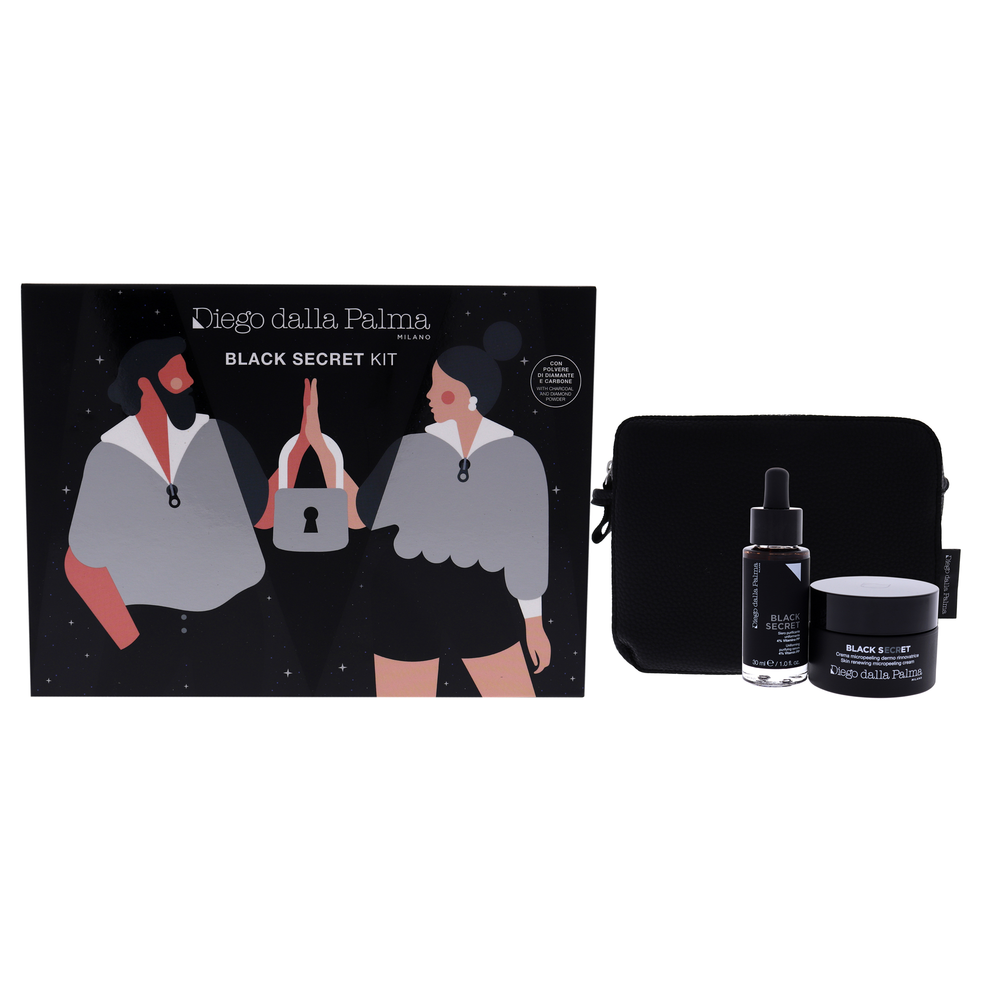 Foto 1 | Kit De Cuidado De La Piel Diego Dalla Palma Black Secret, 3 Unidades - Venta Internacional.