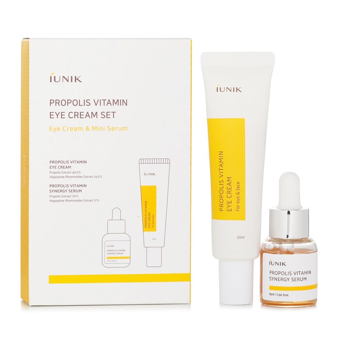 Set de Crema para Ojos Iunik Propolis Vitamin Con Sérum 15 Ml/30 Ml 2 Unidades - Venta Internacional
