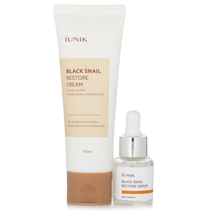 Foto 3 pulgar | Set de Cuidado de La Piel Iunik Black Snail Edition Con Crema Restauradora 60 Ml 2 Unidades - Venta Internacional