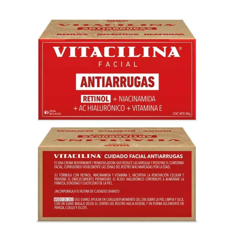 Foto 3 pulgar | 3 Pack Crema Facial Anti Arrugas Y Edad Con Retinol, Niacinamida Y Ac Hialurónico Vitacilina