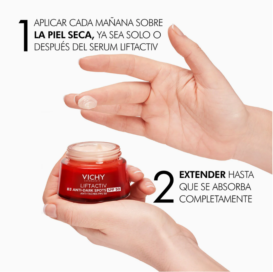 Foto 5 pulgar | Vichy Liftactiv B3 Crema Antimanchas Con Niacinamida Y Fps 50, Antiarrugas Y Protección Solar 50ml