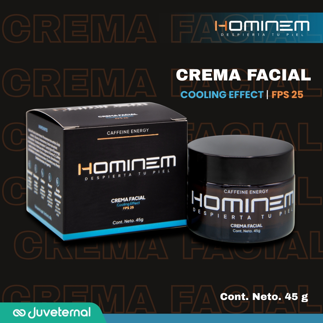 Foto 4 pulgar | Hominem Crema Facial Cooling Effect Hombre, 45 G, Vitamina C, Dawnergy™, Cafeína, Mentol Y Ácido Hialurónico