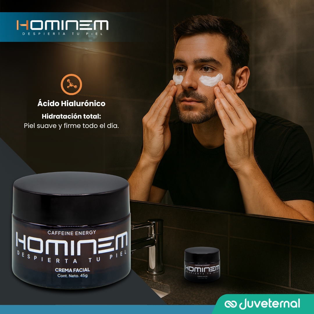 Foto 5 pulgar | Hominem Crema Facial Cooling Effect Hombre, 45 G, Vitamina C, Dawnergy™, Cafeína, Mentol Y Ácido Hialurónico