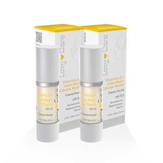 Foto 1 | Lovy Care Pack 2x1 Crema Facial Con Vitamina E, Jalea Real Y Células Madre, 30 Ml C/u, Ph 5.5 Regeneración Y Antiedad