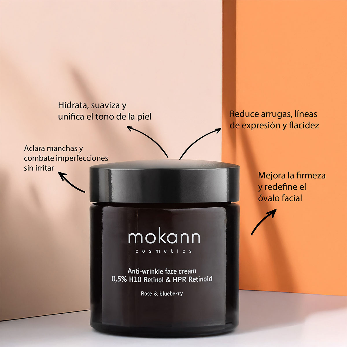 Foto 2 | Crema Antiarrugas Mokann Retinol 0.5 Reafirmante Noche 60ml