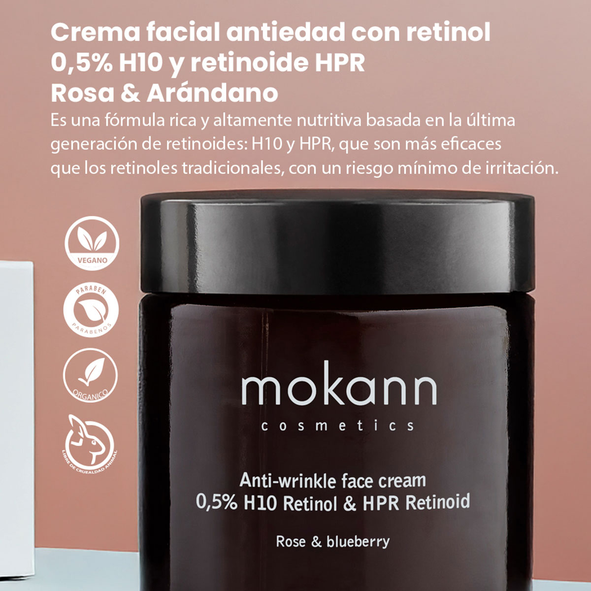 Foto 4 | Crema Antiarrugas Mokann Retinol 0.5 Reafirmante Noche 60ml