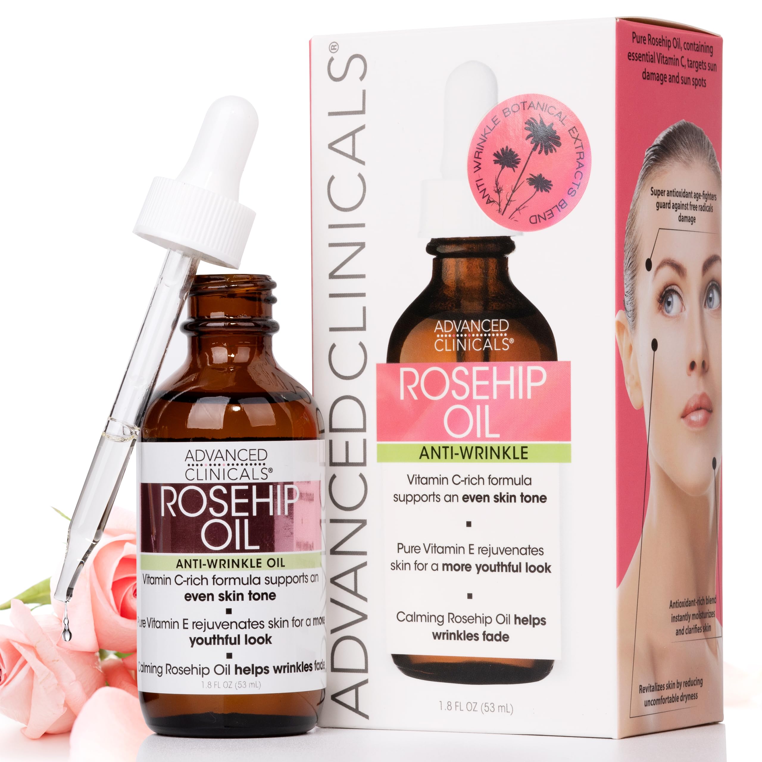 Foto 2 pulgar | Sérum Para El Cuidado De La Piel Facial, Aceite De Rosa Mosqueta De Advanced Clinicals, 50 Ml - Venta Internacional.