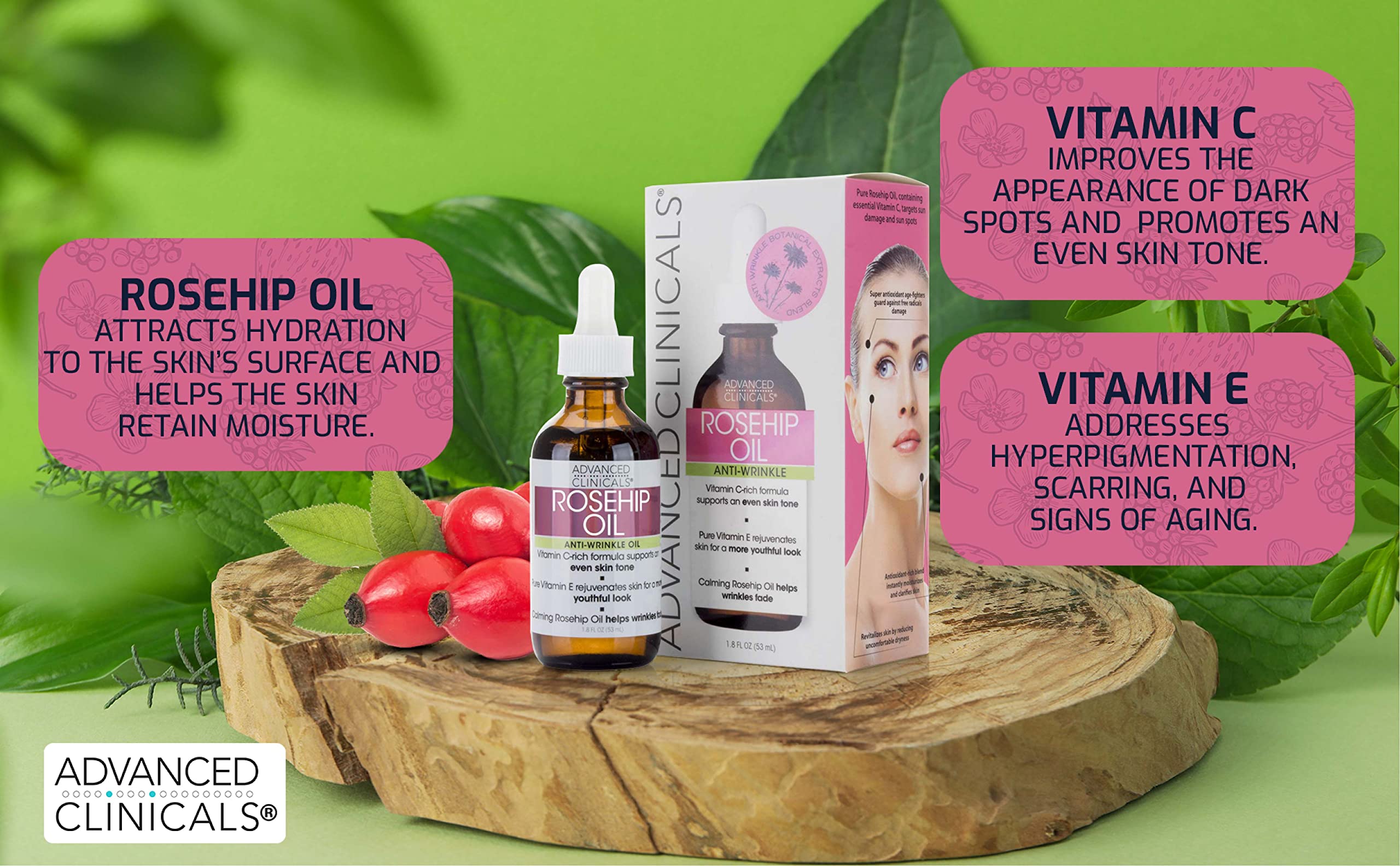 Foto 3 pulgar | Sérum Para El Cuidado De La Piel Facial, Aceite De Rosa Mosqueta De Advanced Clinicals, 50 Ml - Venta Internacional.