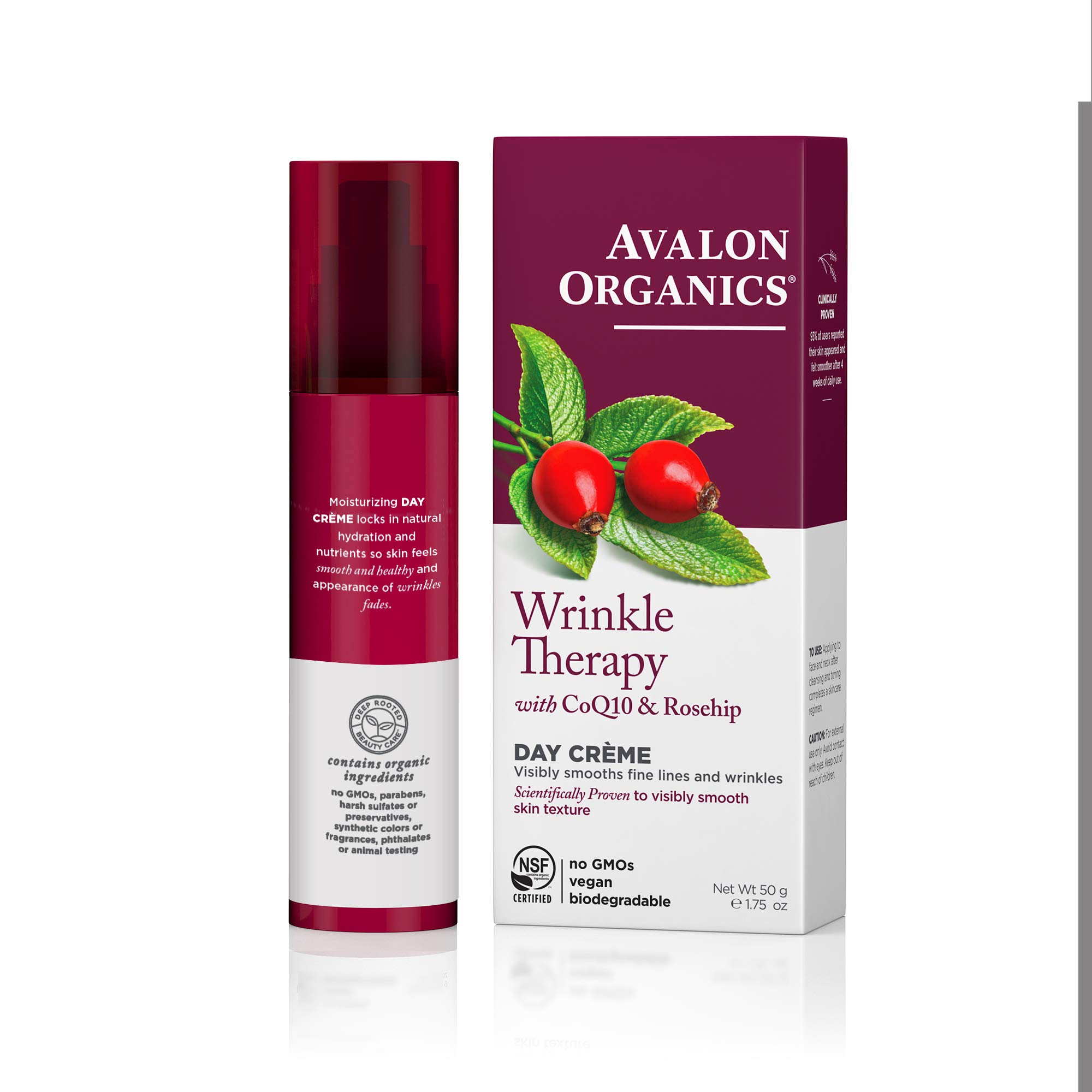 Foto 3 | Crema De Día Avalon Organics Antiarrugas, 50 Ml - Venta Internacional.