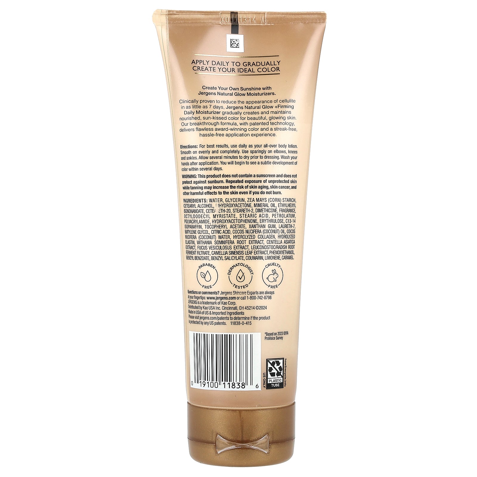 Foto 3 pulgar | Crema Hidratante Jergens Natural Glow Firming Daily 221 Ml - Venta Internacional.