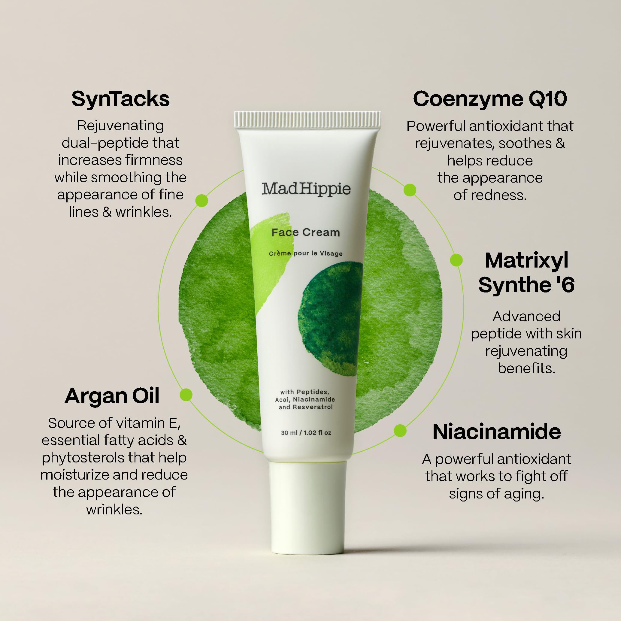 Foto 5 pulgar | Crema Facial Hidratante Mad Hippie Antienvejecimiento 30 Ml - Venta Internacional.
