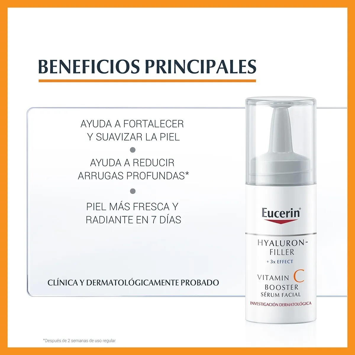 Foto 2 | Sérum Antiarrugas Eucerin Hyaluronfiller Vitamin C Ácido Hialurónico 8ml