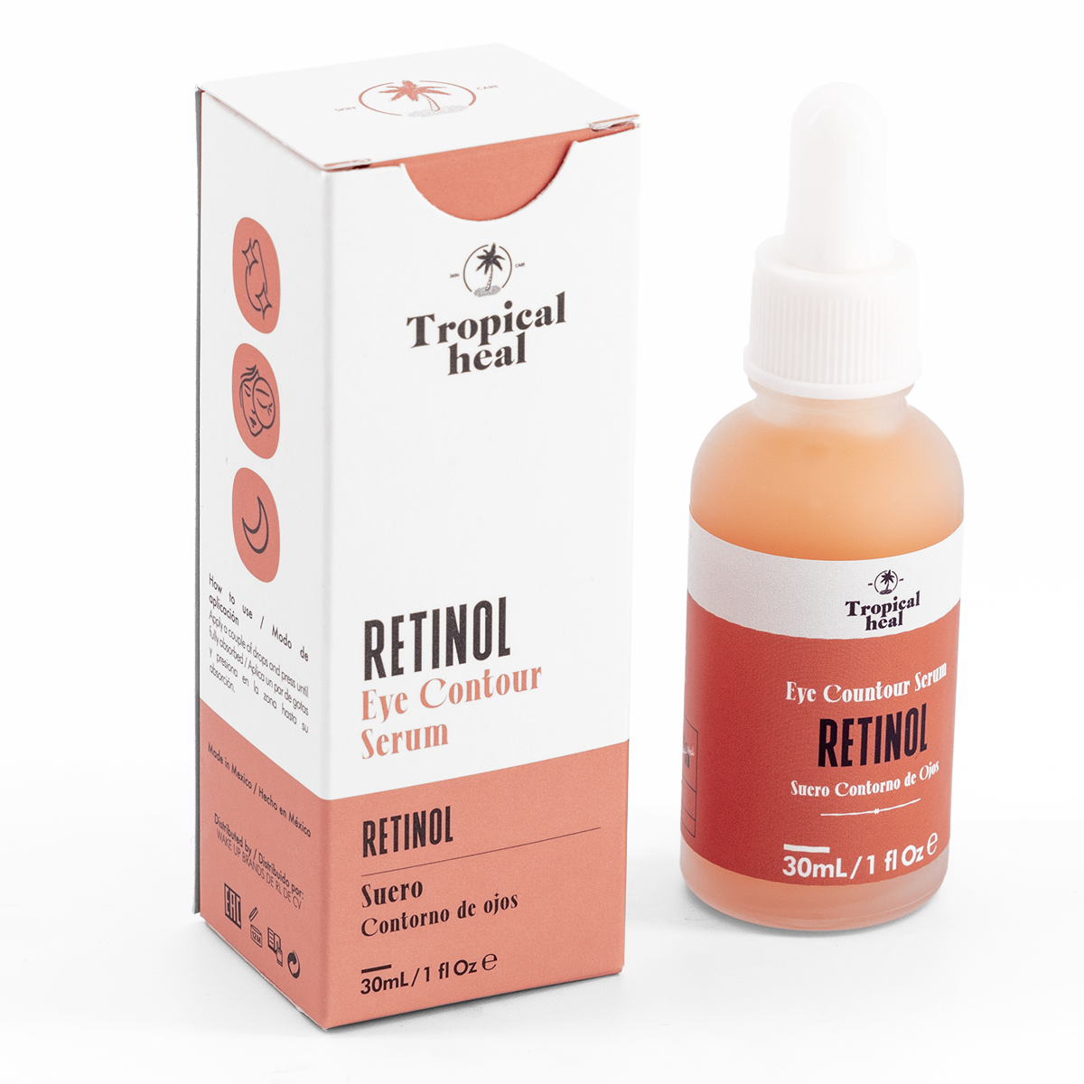 Suero Facial Tropical Heal  con Retinol 1% y Acido Hialurónico |