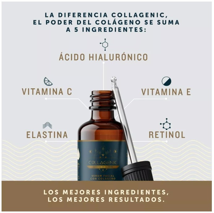 Foto 4 pulgar | Serum Suero Vitamina C Colágeno Retinol Hialuronico50ml  T