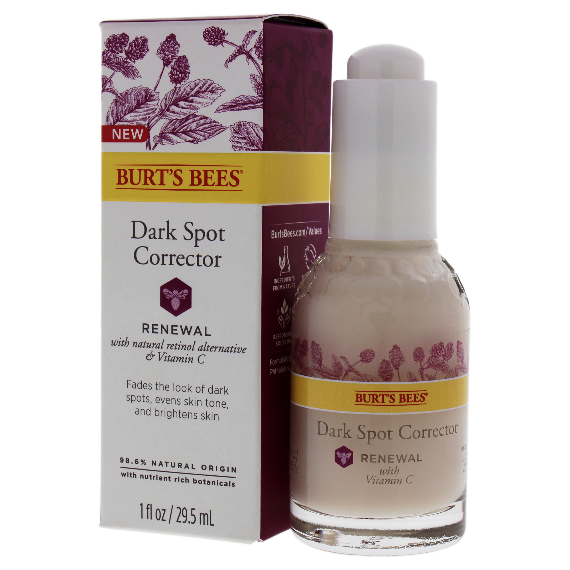 Foto 4 pulgar | Corrector De Manchas Oscuras Burts Bees Brightening, 30 Ml, Unisex - Venta Internacional.