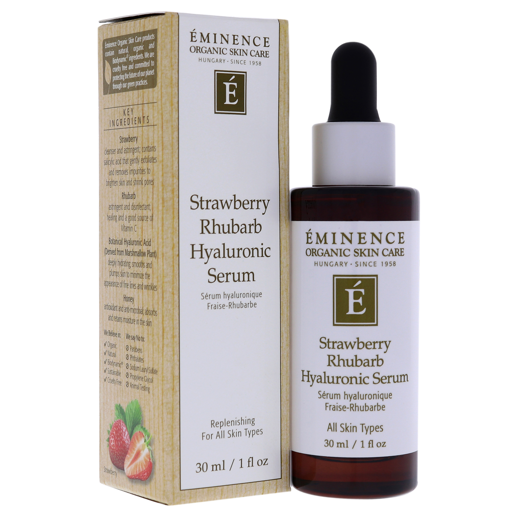 Foto 4 pulgar | Serum Eminence Hialurónico De Fresa Y Ruibarbo 30 Ml - Venta Internacional.